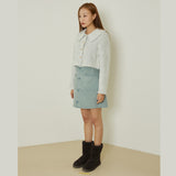アズールショートカーディガン / Azure short cardigan (white)