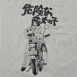 ア モーターサイクルガールラグランロングスリーブ