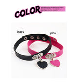 パンクラバーハートレザーチョーカー/punk lover♡ heart leather choker
