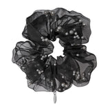 SEETHROUGH PEARL SCRUNCHY (BLACK)