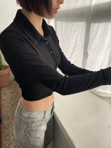 Fairy cuffs crop shirt