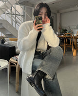 レッドドライデニムパンツ/Red dray denim