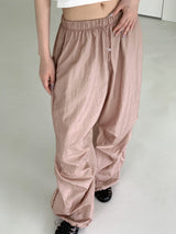 メトムレッグシャーリングバスロックナイロンツーウェイジョガーパンツ/ Methom Leg Shirring Baslock Nylon Two Way Jogger Pants