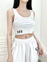 ハートクロップスリ－ブレス/845. Heart crop sleeveless (2color)