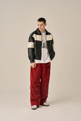 COLOR TONING LEATHER JACKET