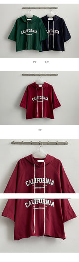 アーバンラグランフーディショートスリーブT / Urban raglan hoodie short sleeve tee