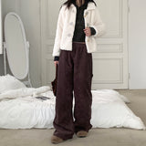 Kaia Rabbit Fur Quilted Soft Collar Crop Coat Jacket