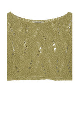 ネッティングクロップドセーター / NETTING CROPPED SWEATER (LIGHT KHAKI)