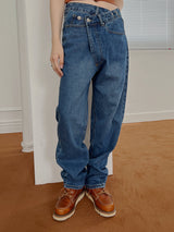 アンバランスラップデニムパンツ / Unbalance Wrap Denim Pants (3color)