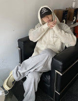 No.9423 net hood KNIT ZIP-UP (4color) (6699025858678)