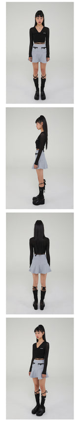 LACE LONG SOCKS(BLACK) (6594387542134)