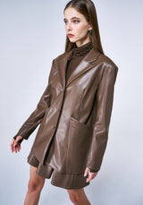 HAZELNUT OVERSIZED VEGAN LEATHER JACKET (6624220479606)