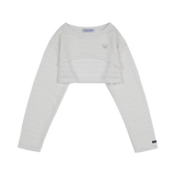 [NF] BREEZE MESH BOLERO TEE (IVORY)_F23QB476
