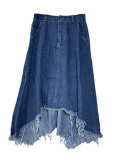 ビンテージジーンズダメージロングスカート / vintage jean damage long skirt