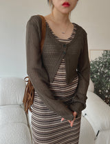 チチクロップカーディガン / Chichi Crop Cardigan (4color)