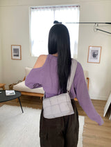 Mobin Unbalanced Shoulder Slit Long-Sleeved Knit