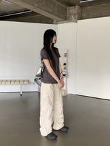 ポケットコットンロングワイドカーゴパンツ / Pruto Pocket Cotton Long Wide Cargo Pants