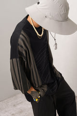 ストライプドオーバーサイズドTシャツ / STRIPED OVERSIZED T-SHIRT (4576079216758)