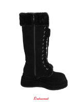 [MADE] Winter Angel Fur Boots (Dark Black)