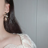 ビンテージテディベアハートアンドリボンピアス / Vintage Teddy Bear Heart and Ribbon Piercing