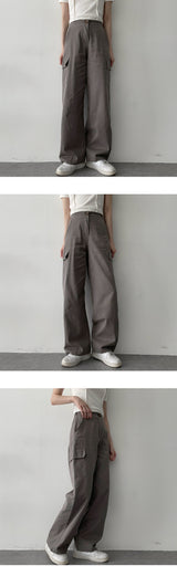 オンネバンディングコットンポケットカーゴワイドパンツ / Onne Banding Cotton Pocket Cargo Wide Pants
