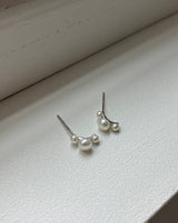 [92.5silver] dot pearl earrings