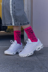YOUTHHOSTEL GRAPHIC SOCKS [PINK]