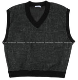 Mone Isabel Tweed V Neck Vest (6color) (6563754737782)