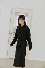 リネンベストシャツ / linen vest shirts black