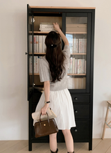 Natural Pleated Midi Skirt (2color)