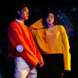 [UNISEX] Oversized Heat Technical Pullover (Orange) (6656120291446)