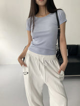 ズティベーシックユニック半袖Tシャツ/ Ziti Basic U-neck Short Sleeve T-shirt