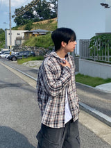 Avant-check hooded shirt  3C