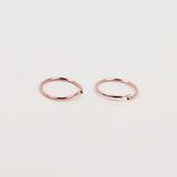 14K GOLD 10MM PIPE RING EARRING (6680875958390)
