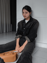 (UNISEX) メゾンウォッシングオーバーデニムシャツ