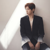 スクエア プロング セッティング リング / [KANG DANIEL] Square Prong Setting Ring (black silver)