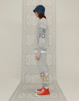GRANNY SQUARE SWEATSHIRT GRAY MELANGE (6691432792182)