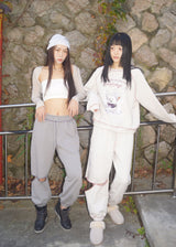 ハクオリエンタルスウェットパンツ / haku oriental sweat pants [ivory]
