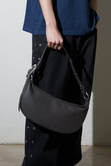 Hバックルソフトレザーホボバッグ / H-Buckle Soft Leather Hobo Bag (gray)