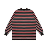 VZロゴビックオバーフィットボーダースリーブブラック/VZ Logo Big Over Fit Boarder Long Sleeve Black (6683343323254)