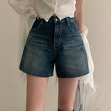 [Bellide made] Vintage Wood Washing Denim Shorts