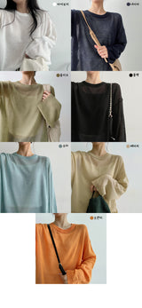ホッキーラウンドサマー長袖ニット / Hokey Round Summer Long-Sleeved Knitwear