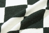チェッカーボードテリーカーディガン/CHECKER BOARD TERRY CARDIGAN_GREEN