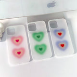 ブラーハートビームグリーンフォーンケース / Blur Heart Beam green Phone Case