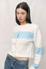  ALPACA BOOKLE KNIT CARDIGAN / IVORY