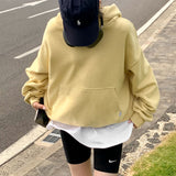 [BELLIDE MADE] Loose fit point embroidered hoodie