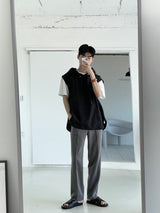 Hood long vest