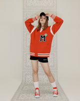 M PATCH VARSITY CARDIGAN RED (6691448717430)
