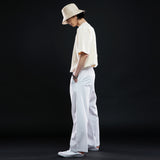 ワンタックワイドフィットパンツ/ONE TUCK WIDE FIT PANTS-WHITE