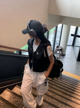 ストリートナイロンフードベスト